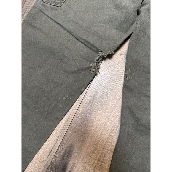 Carhartt Olive Green B136 MOS Dungaree Fit Double Knee Jeans 31 x 32 Mens Grunge - Picture 12 of 12